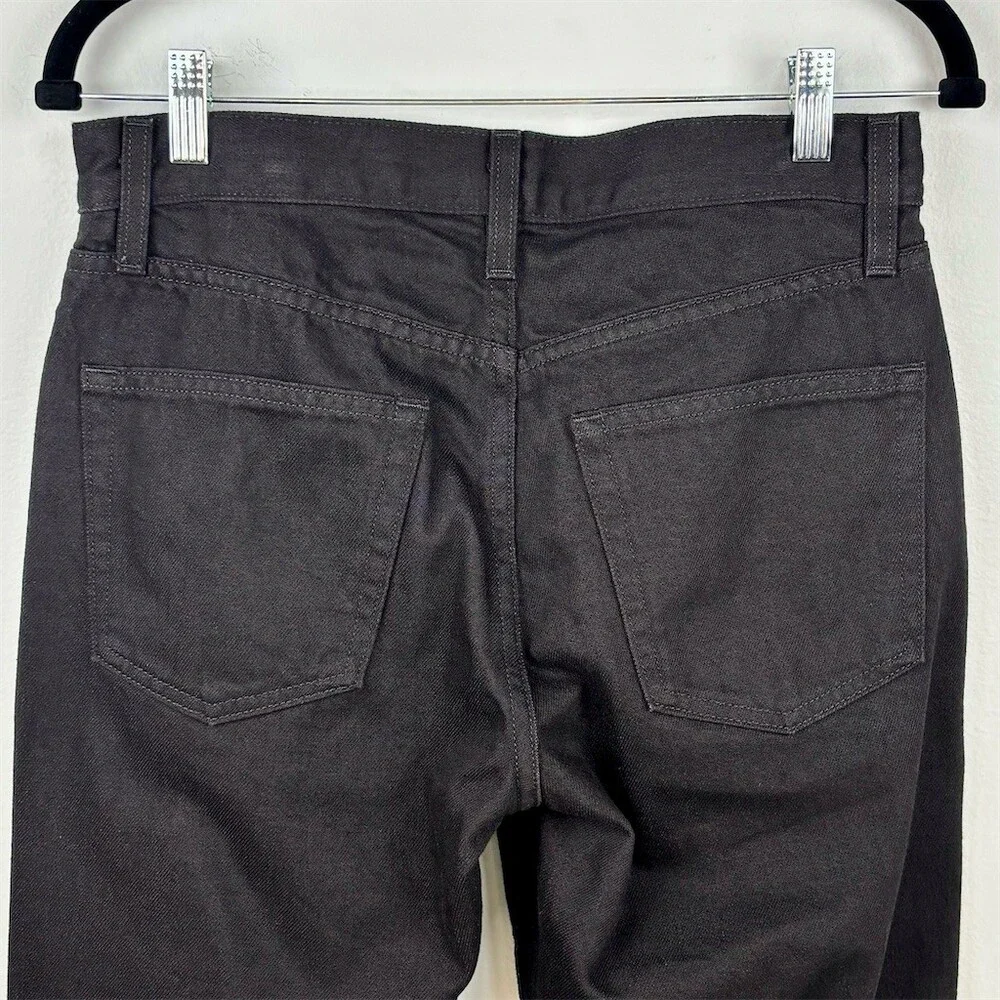 Outerknown SEA The Dunes Straight Pitch Black 5-Pocket Button Fly Jeans